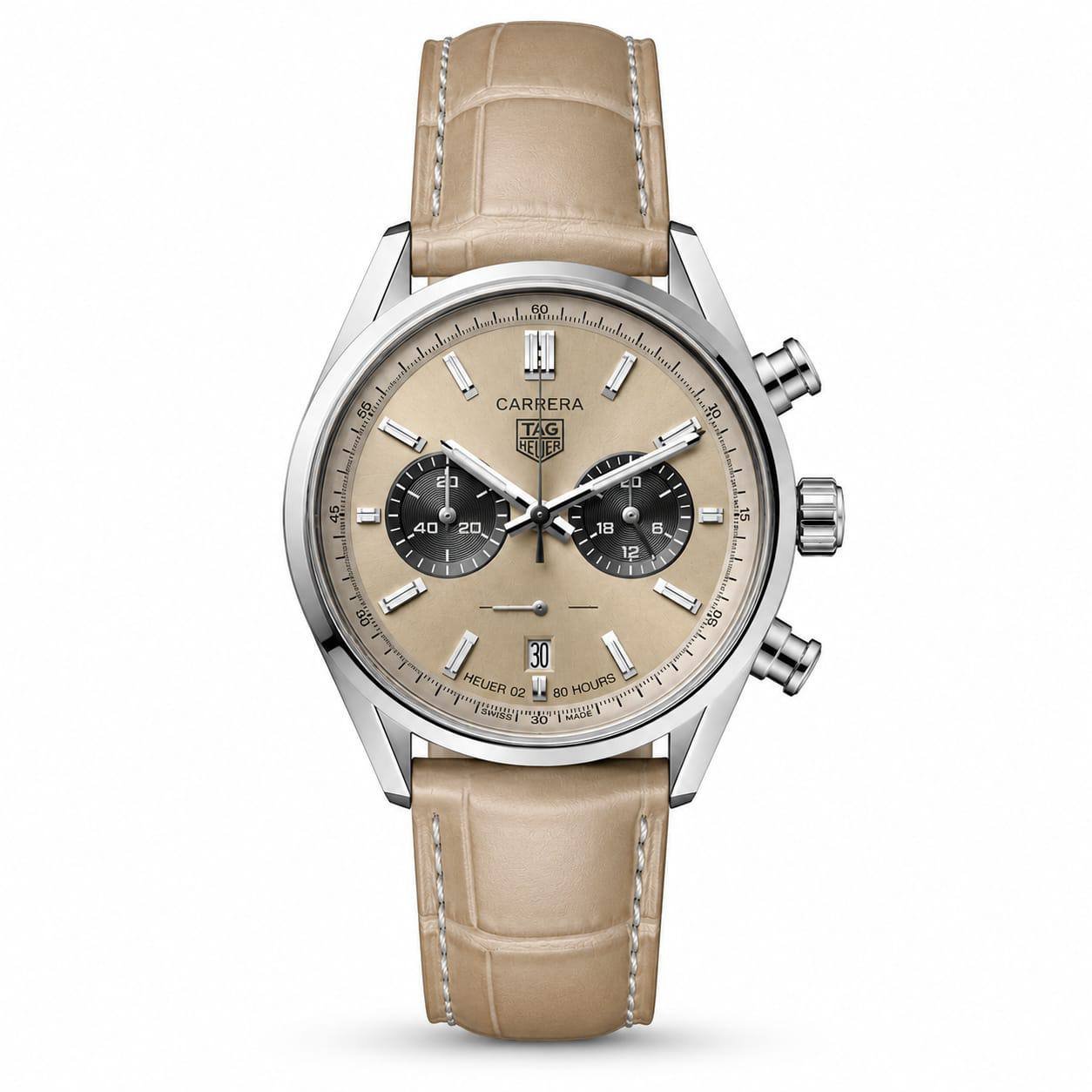 CARRERA HEUER-02T CHRONO SAND BEIGE 42MM