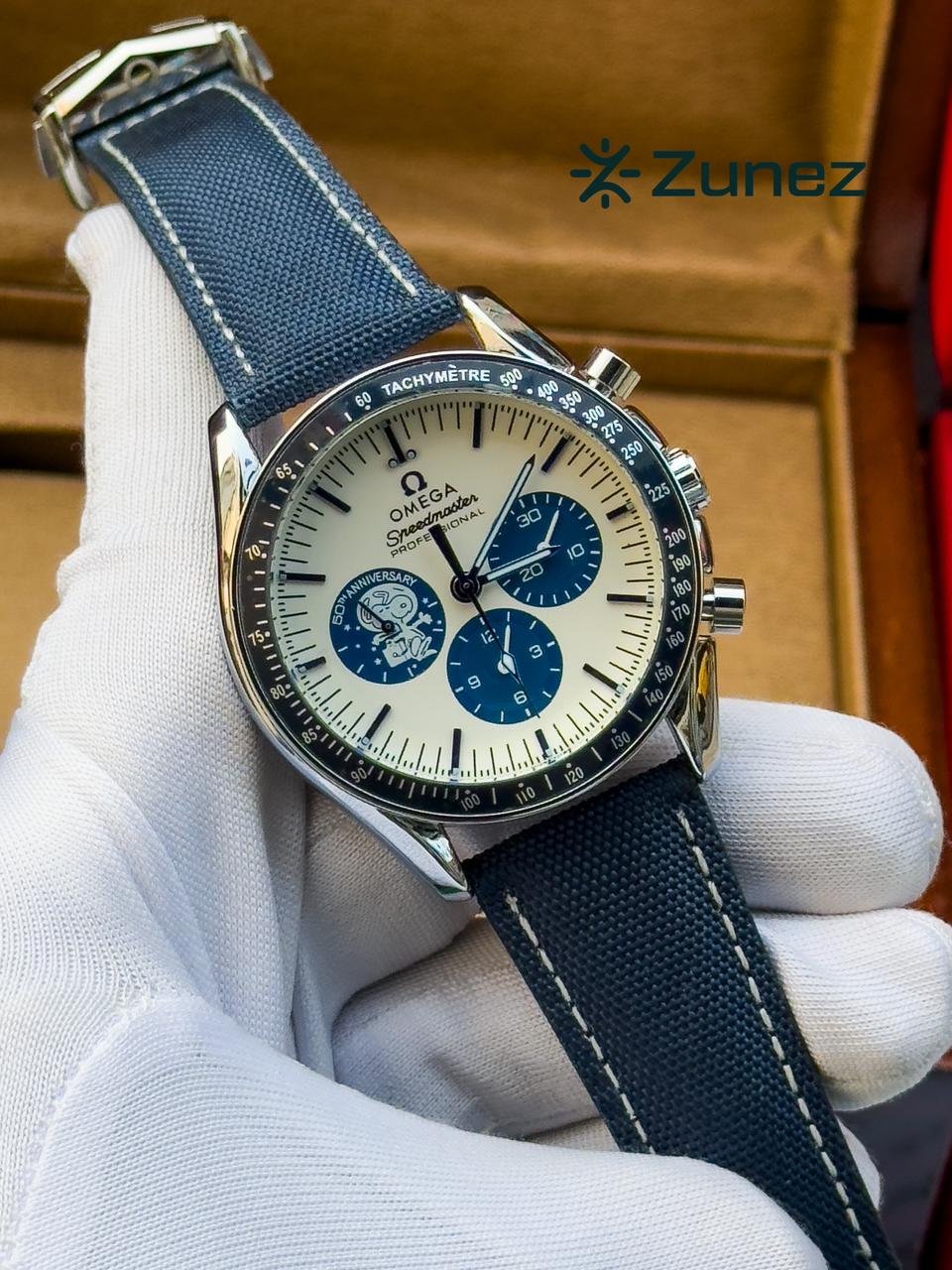 Omega Speedmaster Anniversary Series Blue Strap - Image 2