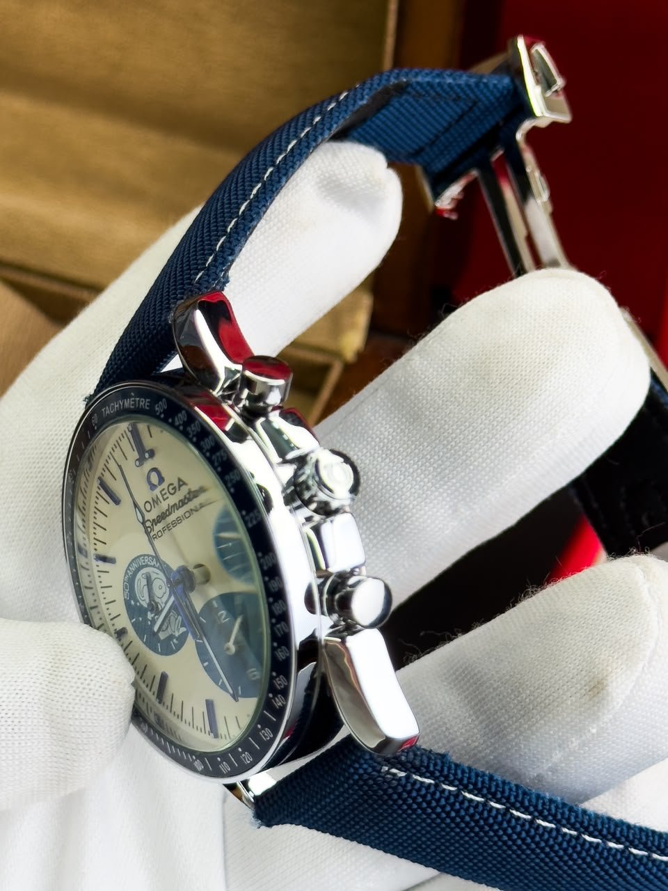 Omega Speedmaster Anniversary Series Blue Strap - Image 3
